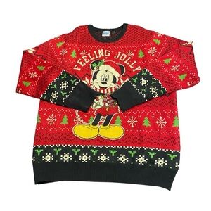 Disney Men Mickey Mouse Feeling Jolly Light Up Sweater